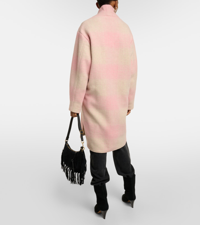 Isabel Marant Étoile Checked Wool-blend Coat In Pink