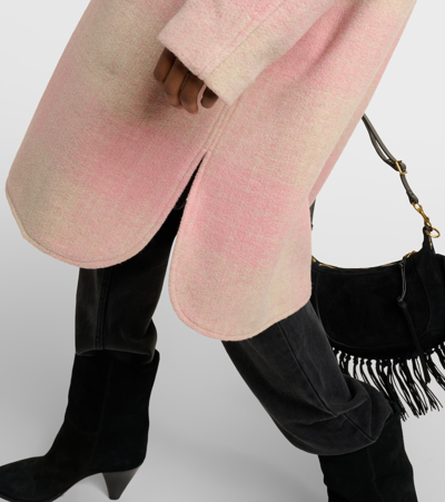Isabel Marant Étoile Checked Wool-blend Coat In Pink