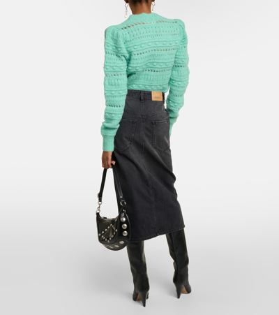 Isabel Marant Étoile Marant Etoile Vandy Denim Cotton Skirt In Black