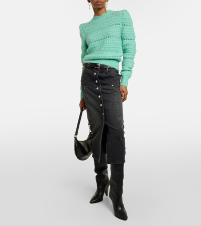 Isabel Marant Étoile Marant Etoile Vandy Denim Cotton Skirt In Black