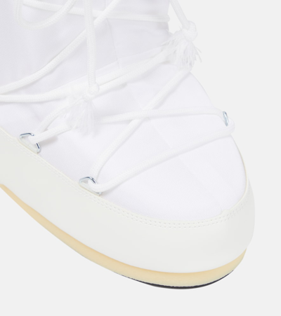 Moon Boot Icon Shell And Faux Leather Snow Boots In White