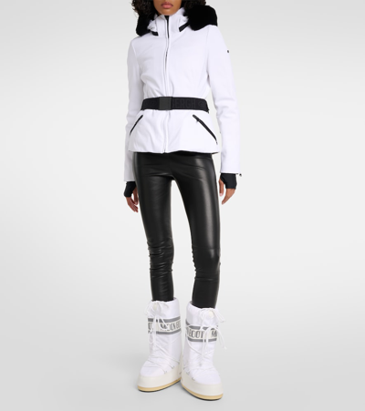 Moon Boot Icon Shell And Faux Leather Snow Boots In White