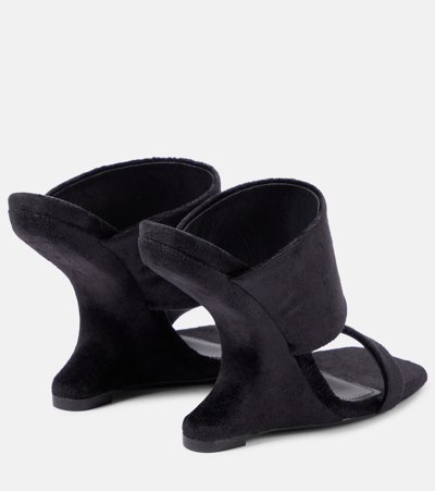 Shop Rick Owens Cantilever Suede Mules In Black