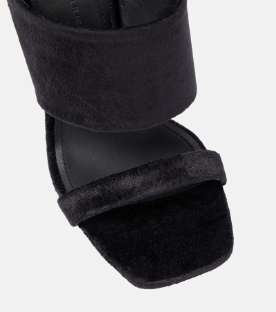 Shop Rick Owens Cantilever Suede Mules In Black