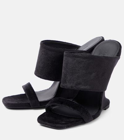 Rick Owens Twisted Cantilever Sandals 8 In Black