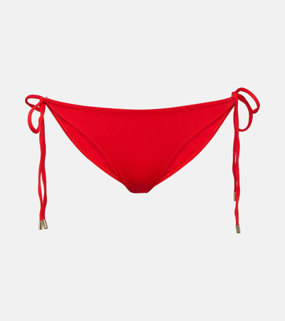 Shop Melissa Odabash Cancun Side-tie Bikini Bottoms In Red