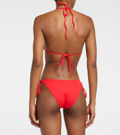 Shop Melissa Odabash Cancun Side-tie Bikini Bottoms In Red