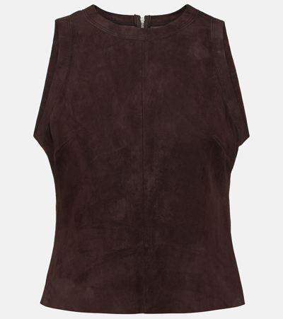Shop Stouls Pam Suede Tank Top In Brown