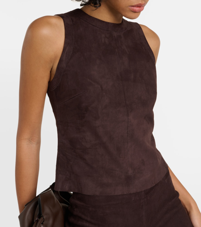 Shop Stouls Pam Suede Tank Top In Brown
