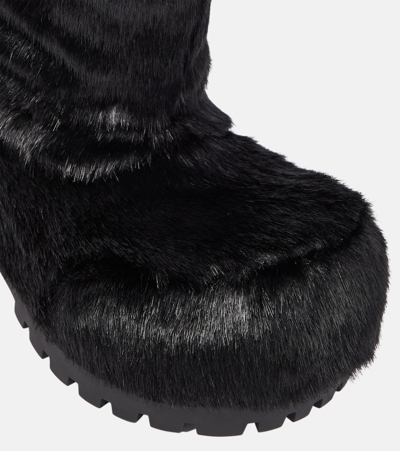 Shop Balenciaga Alaska Faux Fur Snow Boots In Black