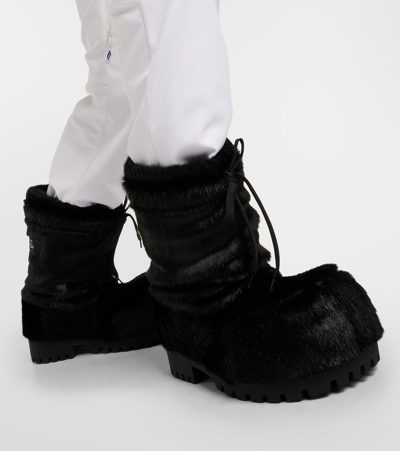 Shop Balenciaga Alaska Faux Fur Snow Boots In Black