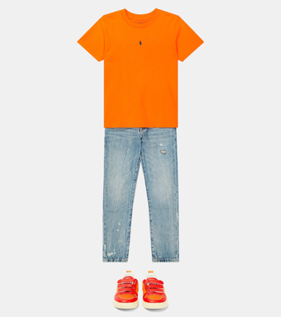 Shop Polo Ralph Lauren Cotton Jersey T-shirt In Orange