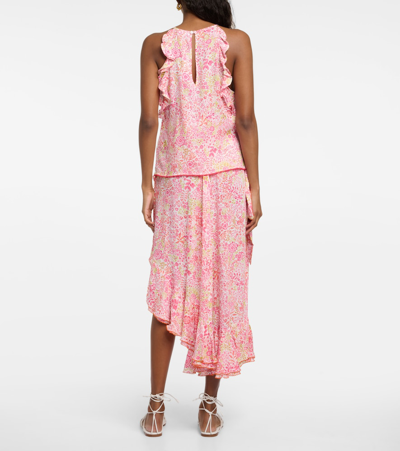 Poupette St Barth Alida Floral Top In White