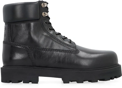 Shop Givenchy Show Leather Ankle Boots In Black