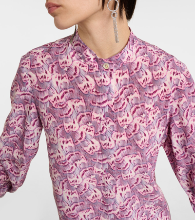 Shop Isabel Marant Ilda Printed Silk-blend Blouse In Multicoloured