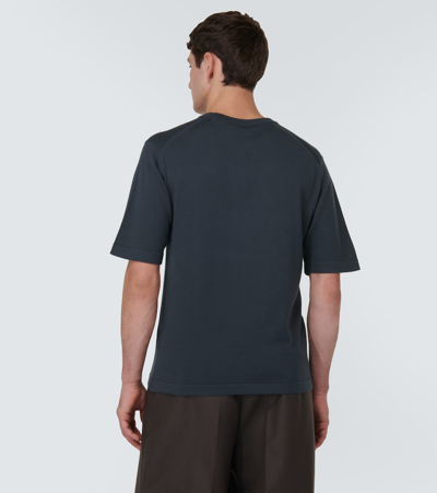 Shop John Smedley Tindall Cotton Jersey T-shirt In Grey