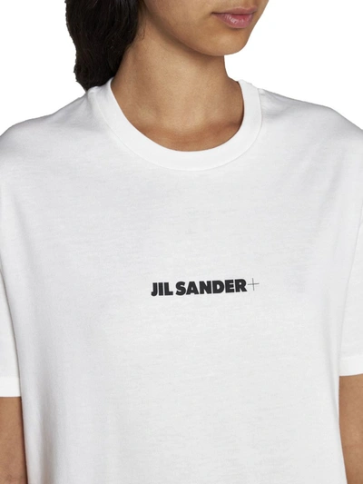 Shop Jil Sander Plus T-shirts And Polos In Porcelain