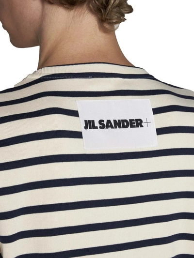 Shop Jil Sander Plus T-shirts And Polos In Mariniere