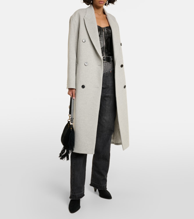 Shop Isabel Marant Theodore Wool-blend Coat In Grey