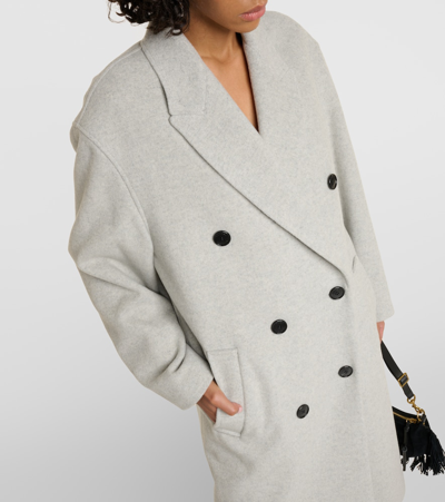 Shop Isabel Marant Theodore Wool-blend Coat In Grey