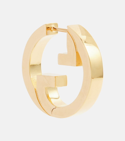 Shop Gucci Blondie Hoop Earrings In Gold