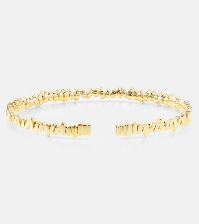 Suzanne Kalan Classic 18kt Gold Bangle With Diamonds In Gold