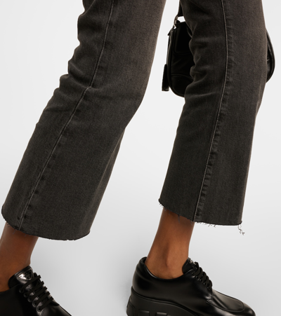 Shop Frame Le Crop Flare Bootcut Jeans In Black