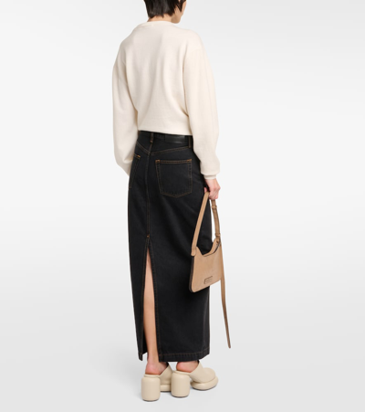 Wardrobe.nyc Denim Maxi Skirt In Black