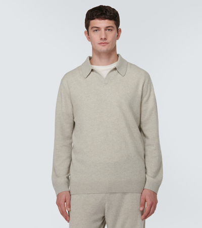 Shop Le Kasha Gibson Cashmere Polo Sweater In Neutrals