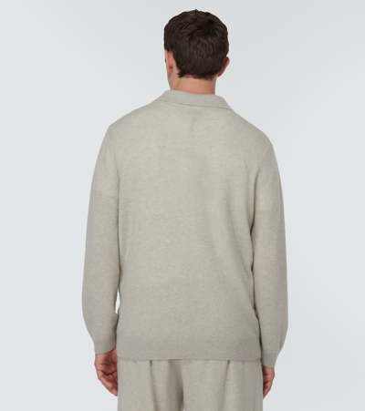 Shop Le Kasha Gibson Cashmere Polo Sweater In Neutrals