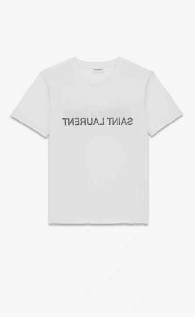 Shop Saint Laurent T- Shirt Con Logo In White