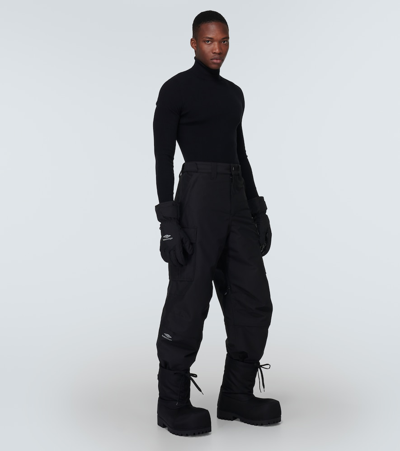 Shop Balenciaga 3b Sports Icon Ski Cargo Pants In Black