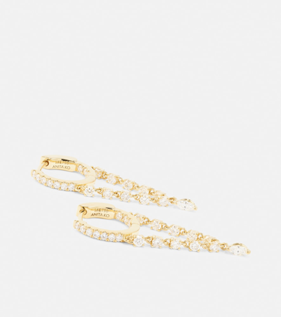 Anita Ko Sienna 18kt Gold Hoop Earrings With Diamonds In Gold