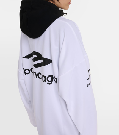 Shop Balenciaga 3b Sports Icon Technical Top In White