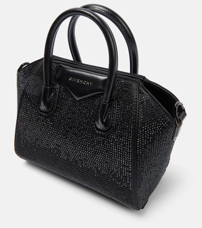 Shop Givenchy Antigona Toy Mini Embellished Tote Bag In Black