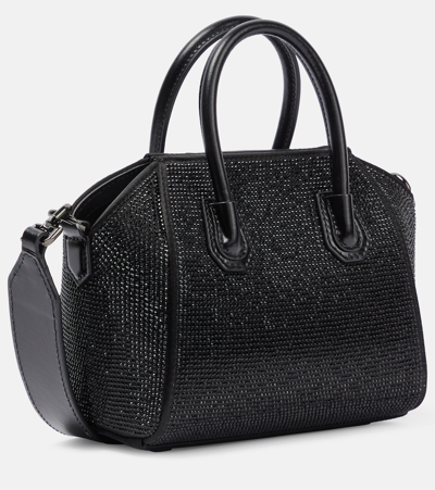 Shop Givenchy Antigona Toy Mini Embellished Tote Bag In Black