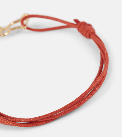 Shop Aliita Conejito 9kt Gold Cord Bracelet In Orange