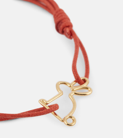 Shop Aliita Conejito 9kt Gold Cord Bracelet In Orange