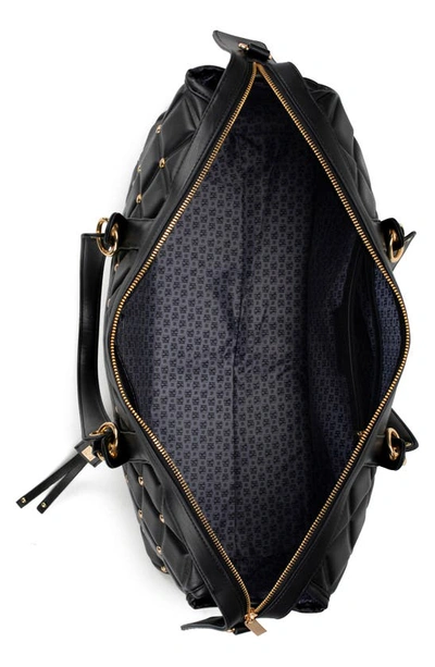 Badgley Mischka Quilted Weekend Duffle Bag In Black