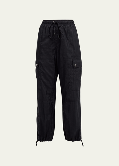 Shop Cinq À Sept Nitsan Tie-cuff Cargo Pants In Black
