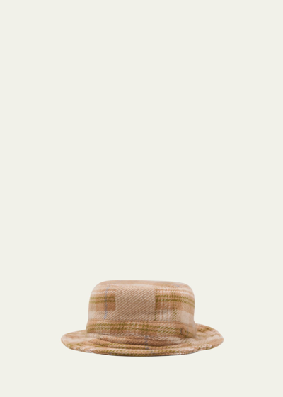 God's True Cashmere X Nick Fouquet Men's Tartan Cashmere Bucket Hat In Tartan