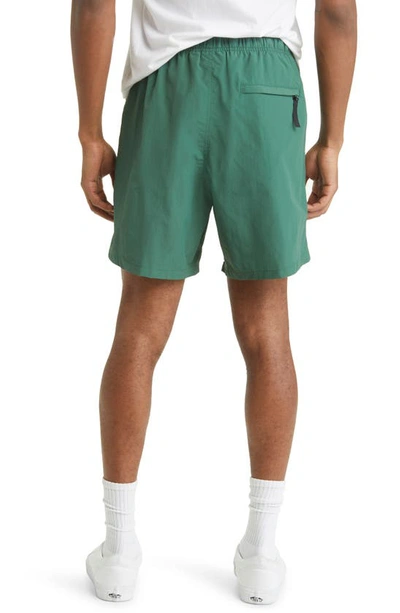 Shop Obey Hang Out Belted Nylon Shorts In Palm Leaf