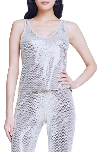 Shop L Agence Vida Metallic Tank In Silver