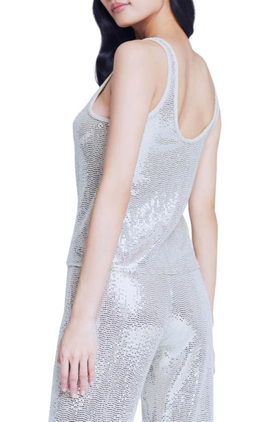 Shop L Agence Vida Metallic Tank In Silver