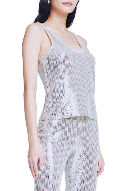 Shop L Agence Vida Metallic Tank In Silver