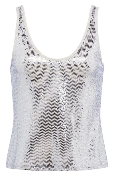 Shop L Agence Vida Metallic Tank In Silver