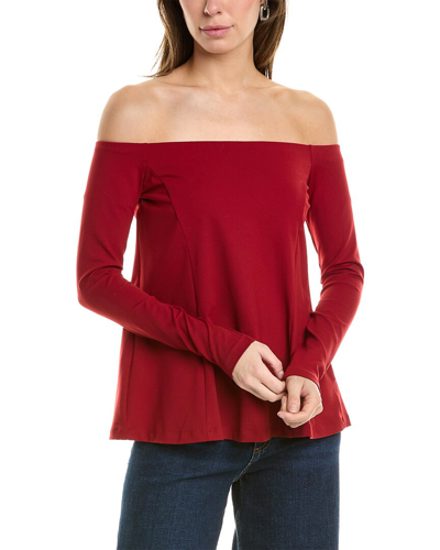Shop Susana Monaco Off-shoulder Top In Red