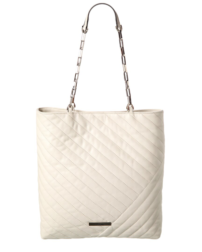 Shop Isabel Marant Merine N/s Leather Tote In White