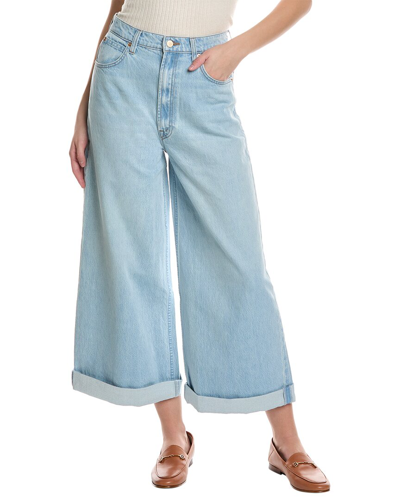 Shop Mother Denim High-waist Pushpop Cuff Just A Nibble Crop Jean In Blue