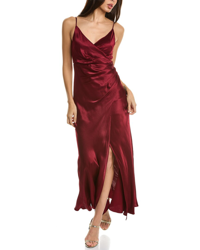 Shop Dress Forum Surplice Ruched Maxi Dress In Red